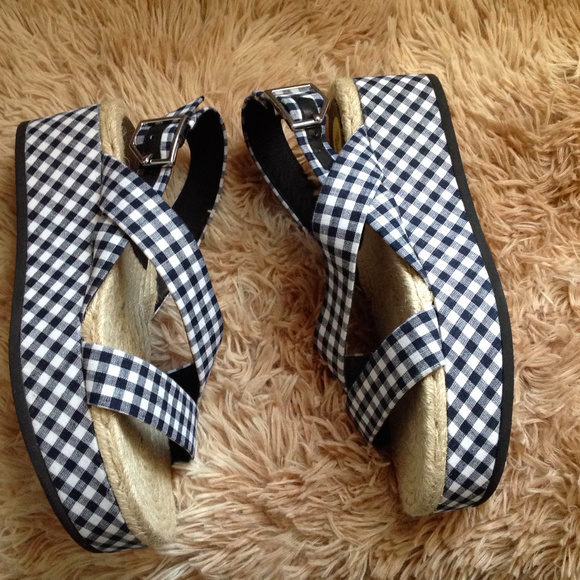 New Rag & Bone Megan Gingham Fabric Espadrilles - Picture 4 of 8